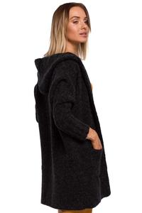 Warm Oversized Sweater with Hood (Anthracite)