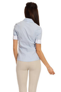Slim Fit Seam Collared Sky Blue Shirt with Flap Chest Pocket