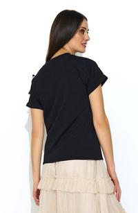 Black T-shirt with Animal Theme with Bow