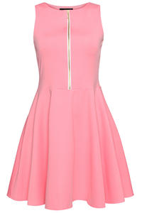 Pink Light Hearted Sleeveless Flare Date Dress