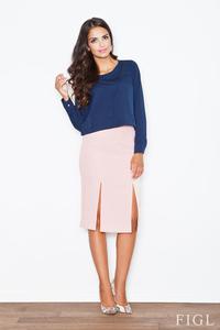 Light Pink Bussiness Style Pencil Skirt