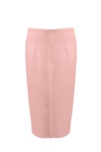 Pink Elegant Pencil Midi Skirt