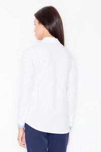 White&Blue Classic Collar Long Sleeves Shirt