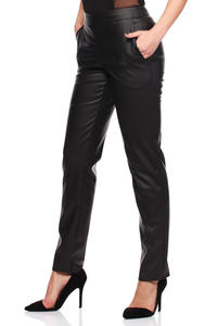Black Ultra Sleek Chic Straight Pants