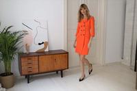 Exclusive Orange Dress Jacket Style