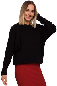 Simple Long Sleeve Sweater (Black)