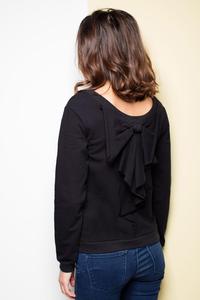 Black Long Sleeves Jumper with Big Bow