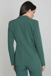 Elegant Green Jacket Stylish Waisted Cut