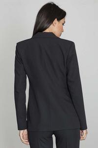 Elegant Black Jacket Stylish Waisted Cut