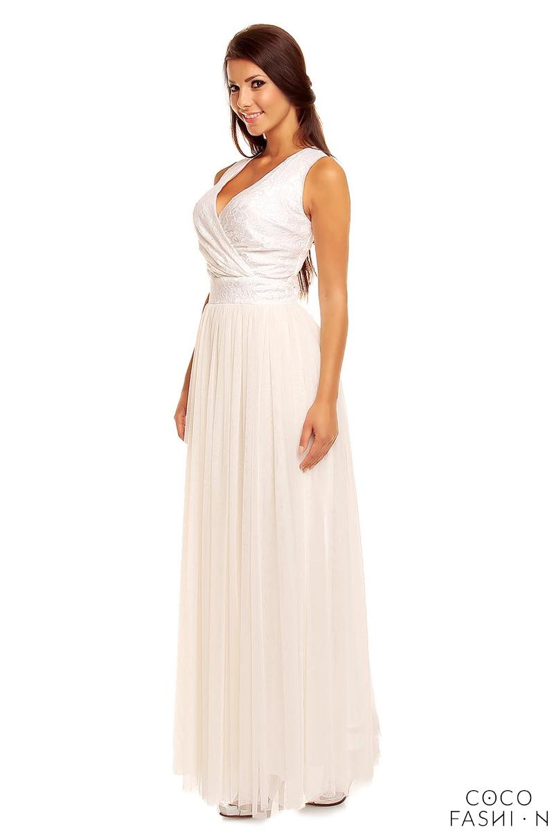 cream long gown