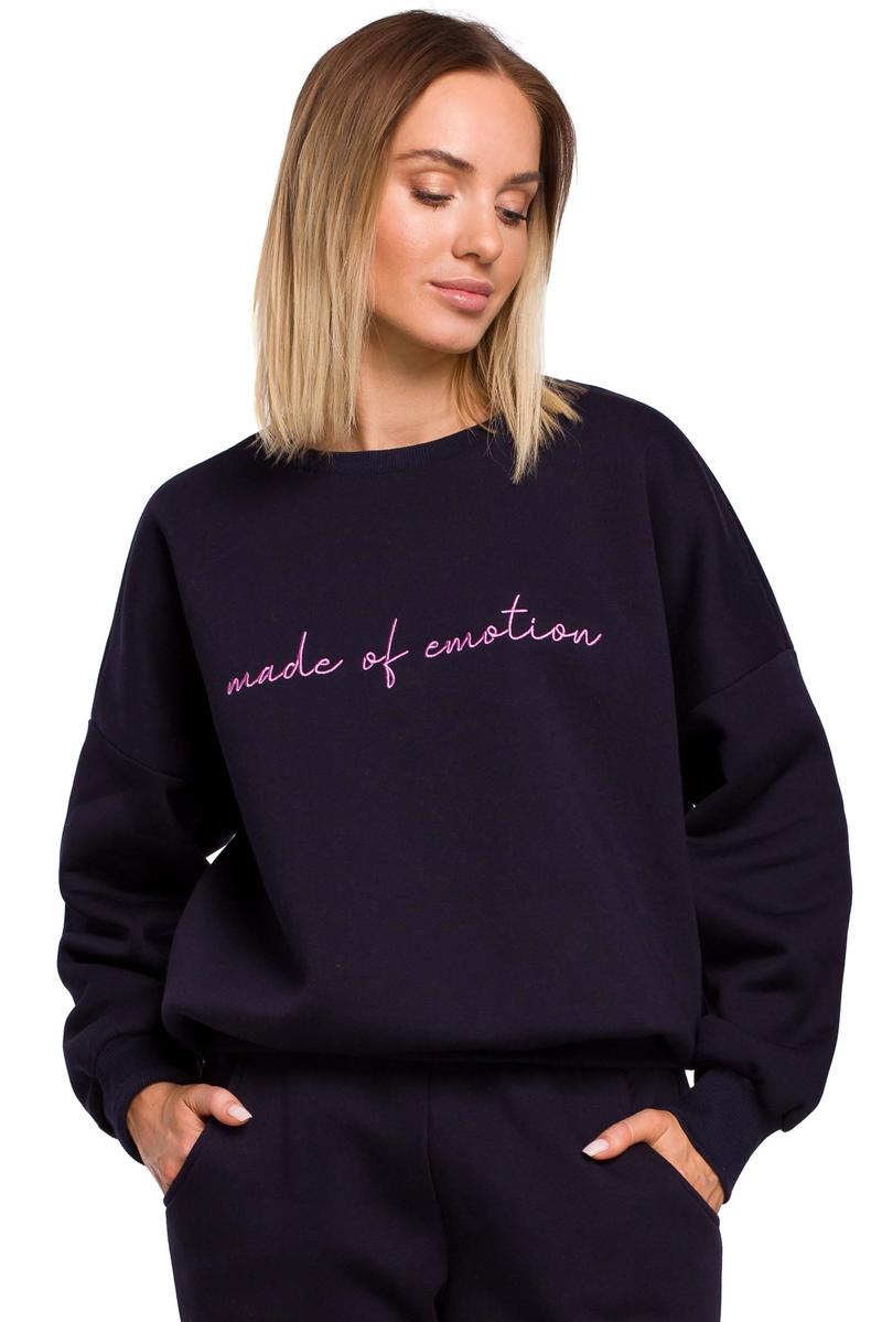 Sweatshirt with embroidery (Navy Blue)