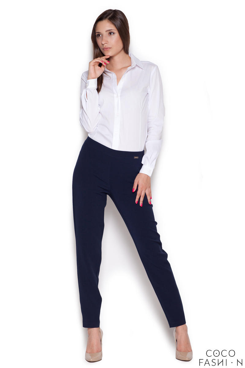 White Collared Body Suit Shirt with Long Sleeves