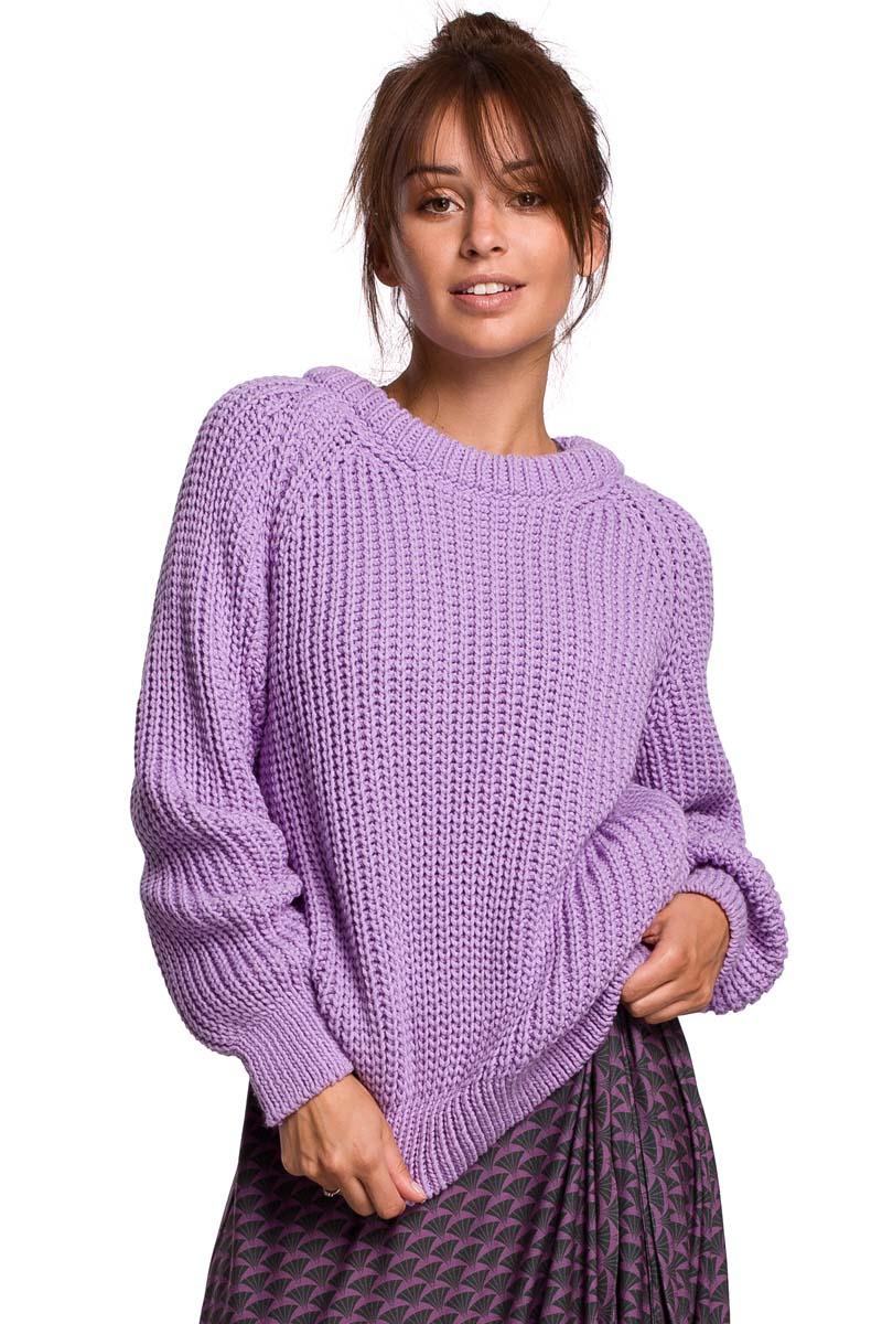  Classic Sweater  with Neckline Lavender