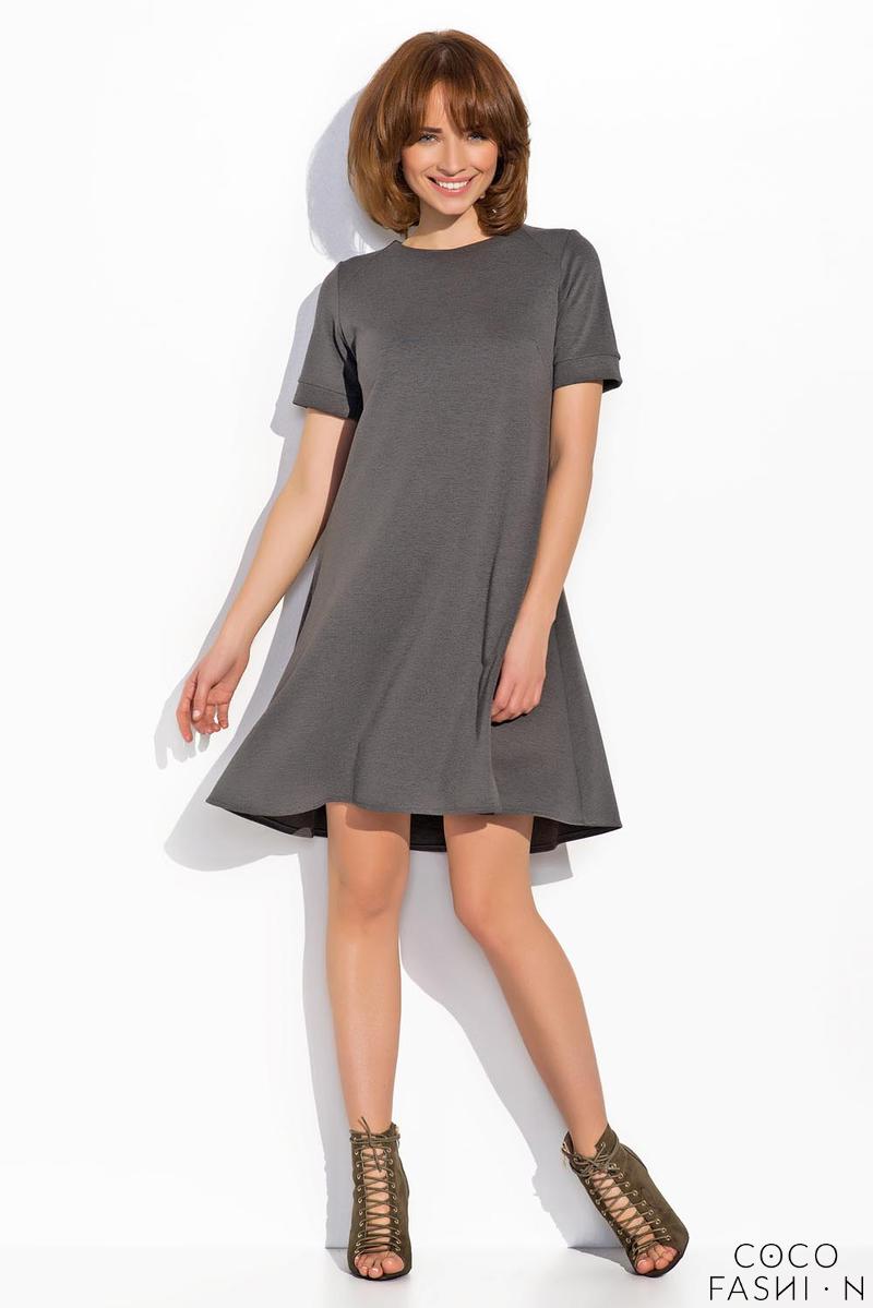 dark grey swing dress