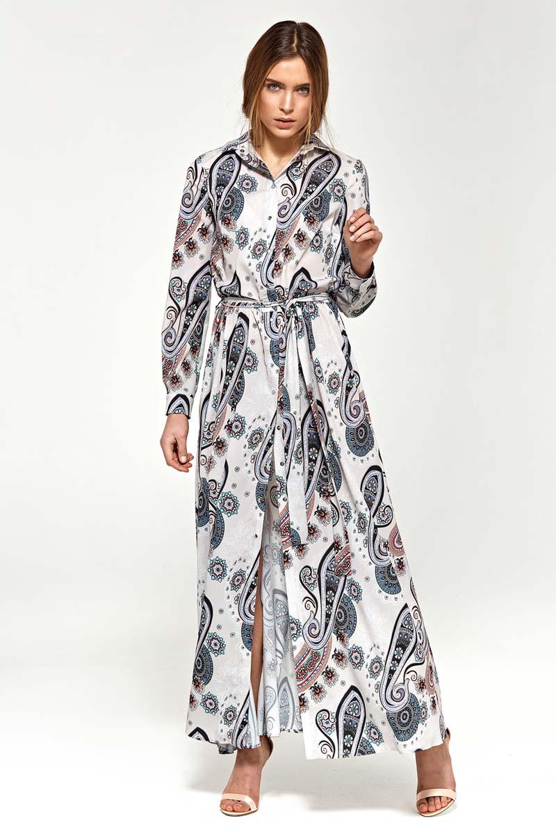 paisley pattern maxi dress