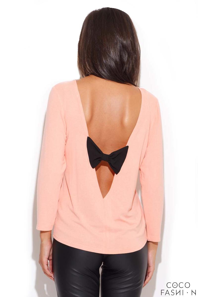 Salmon Pink Coffee Time Classic Blouse