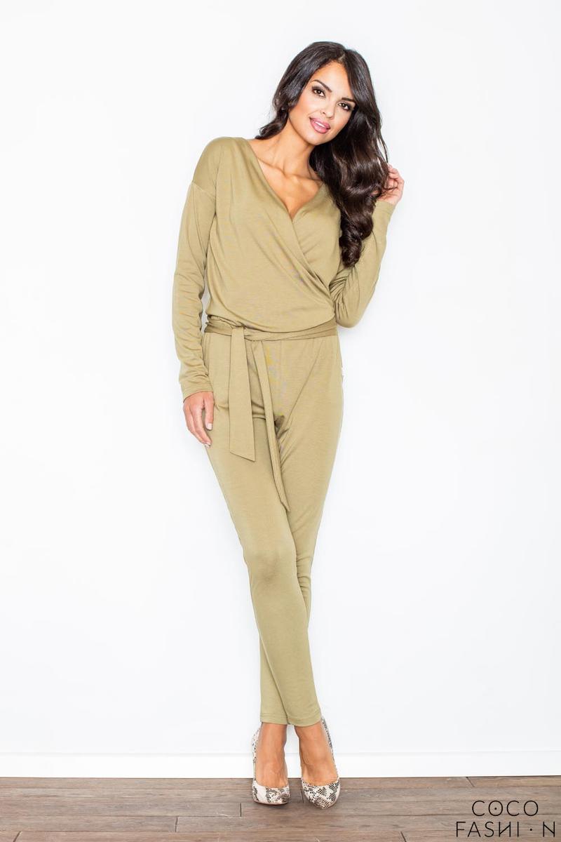 Green Stylish Ladies Belted Jumpsuit