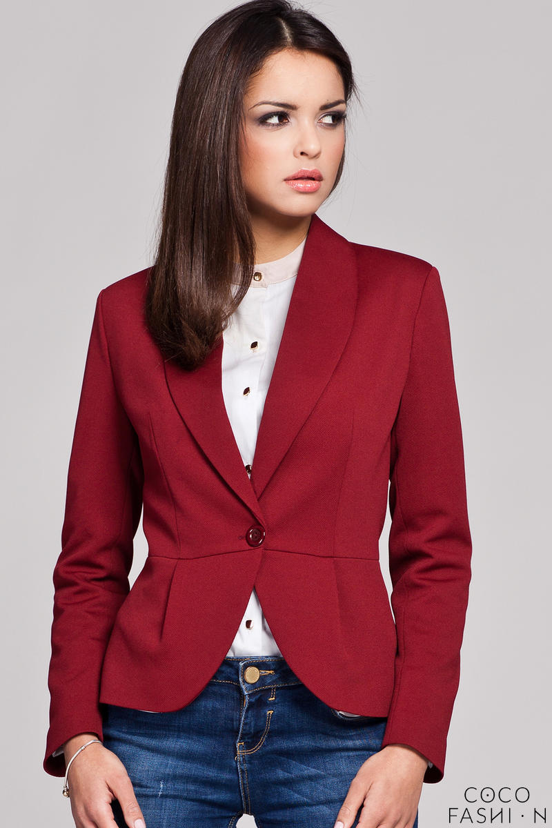 maroon blazer women