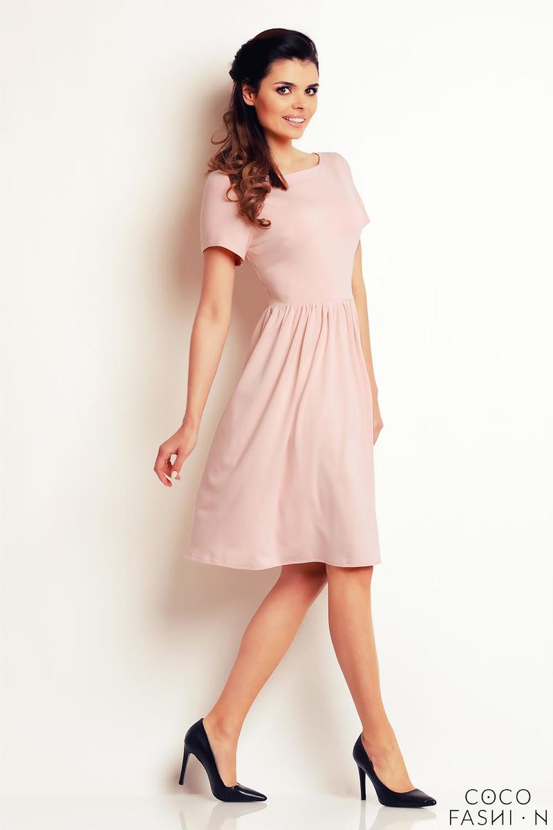 light pink knee length dress