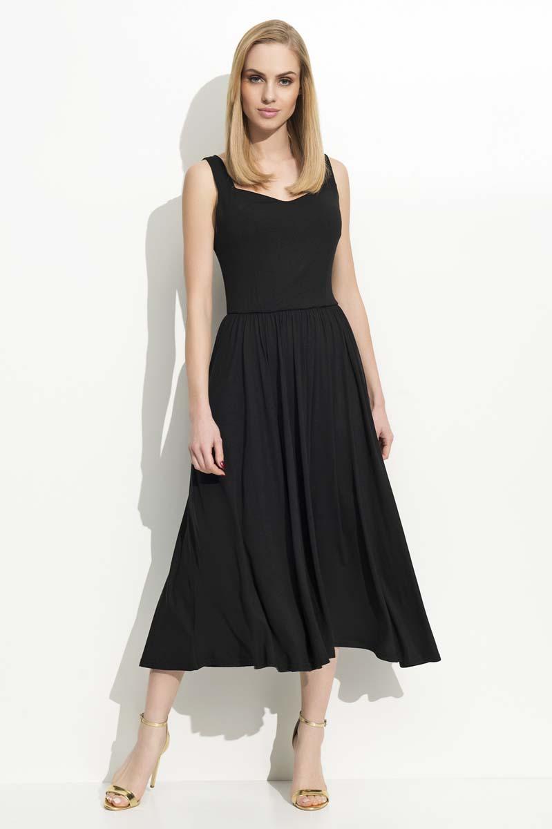 wide strap midi dress