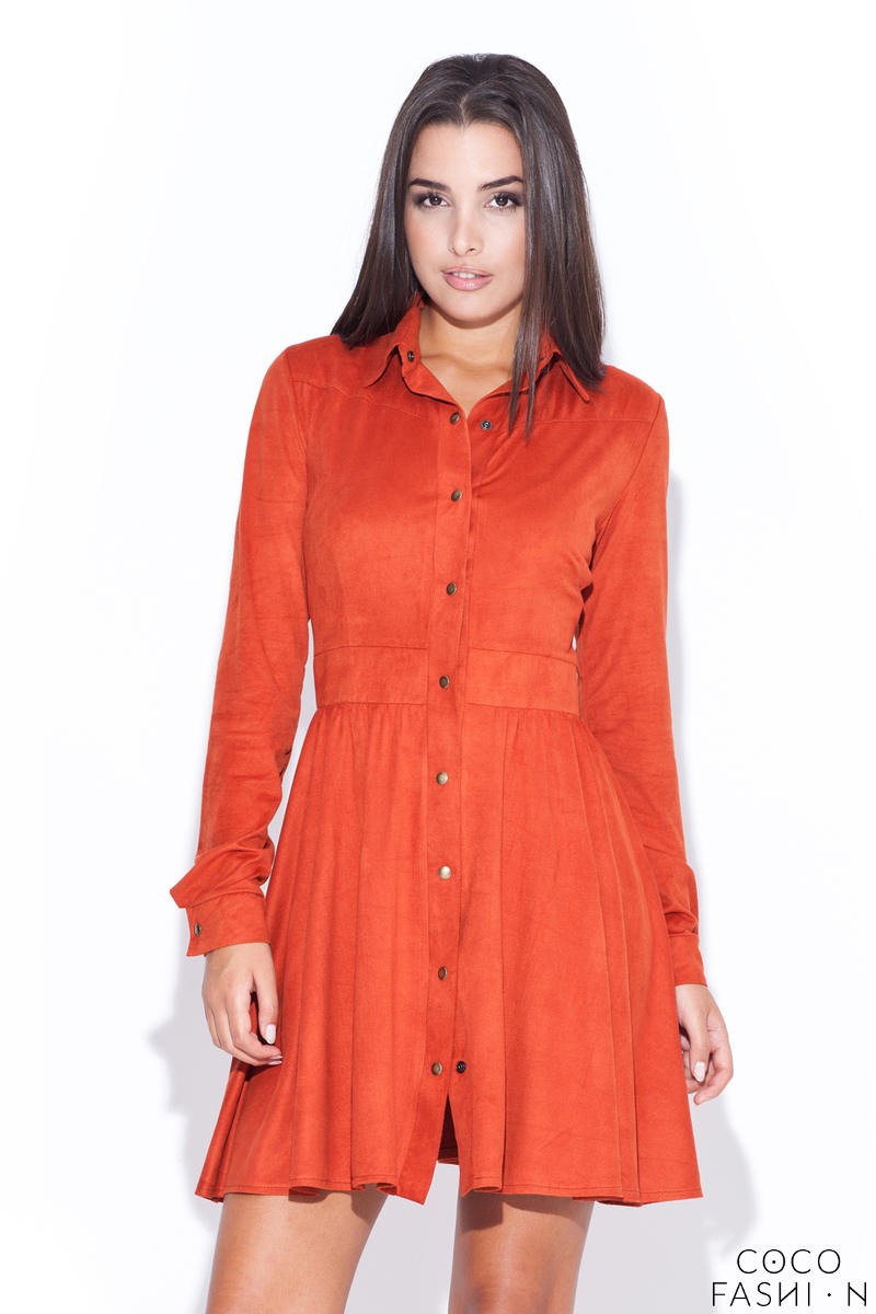 collared button down dress