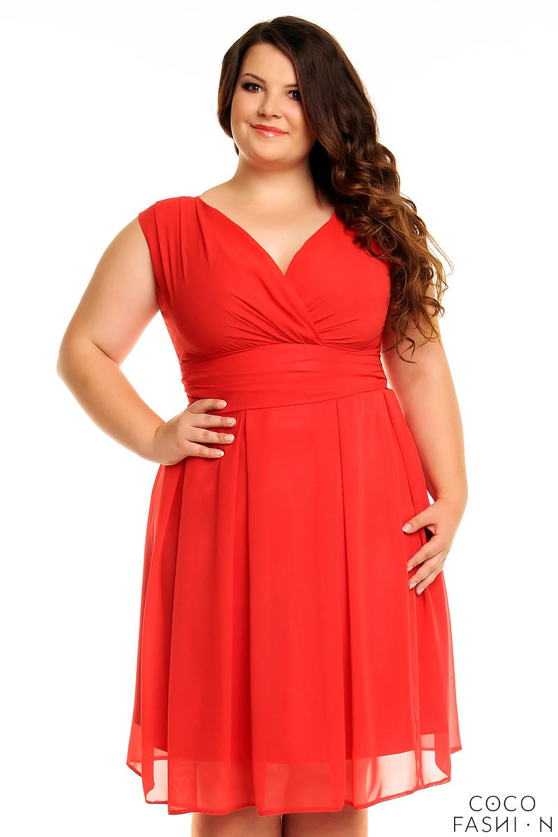 red outfits for plus size