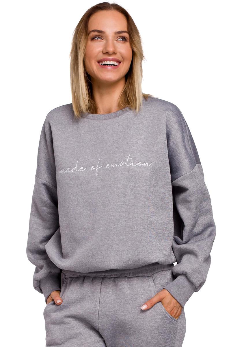 Sweatshirt with embroidery (Steel)