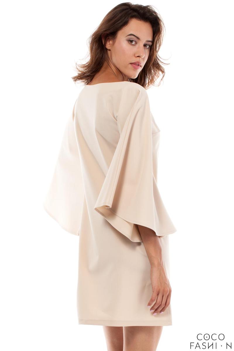 beige kimono dress