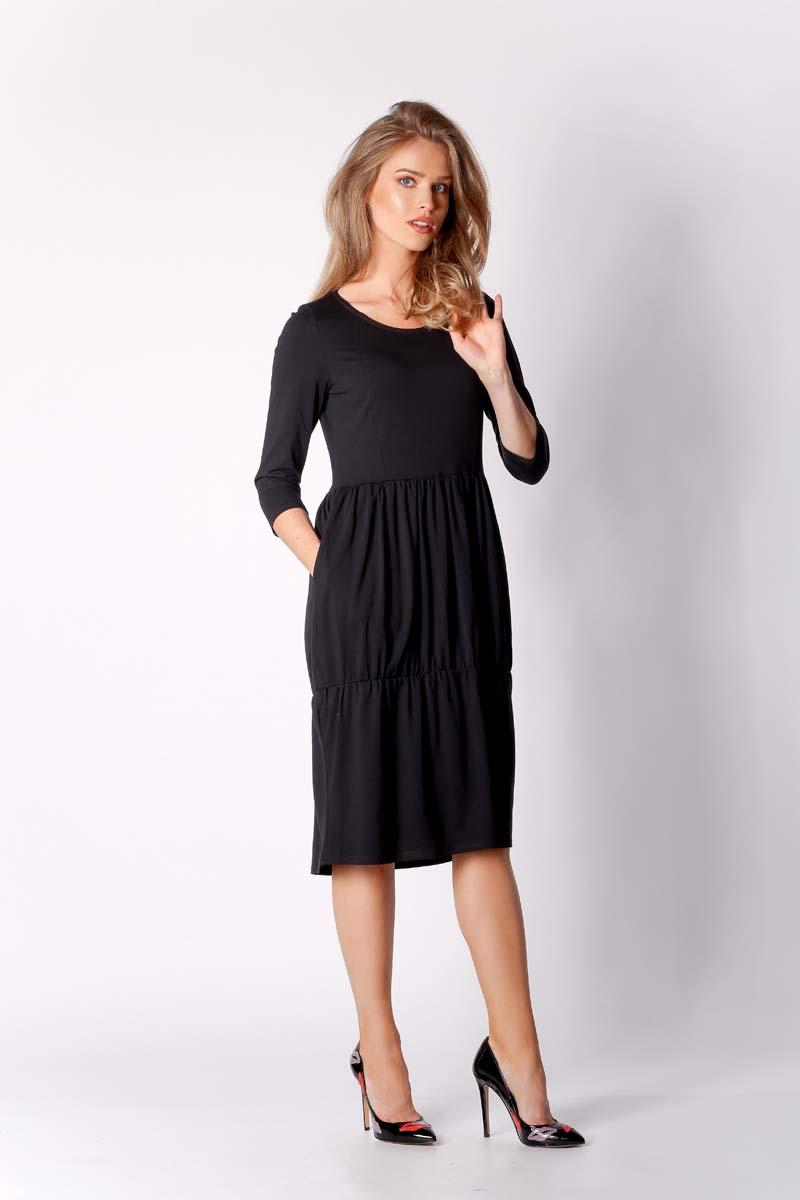 Black Knitted Casual Christmas Dress