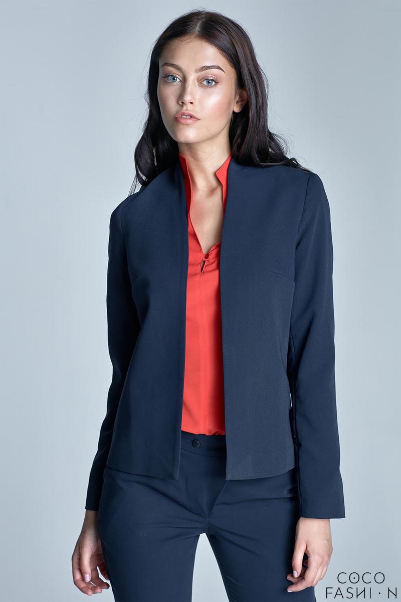 Dark Blue Office Style Ladies Blazer