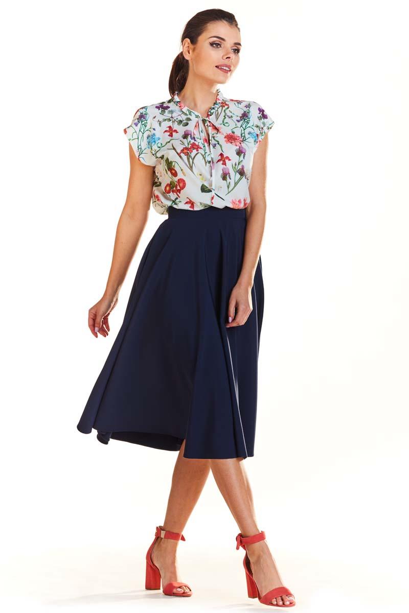 blue and white midi