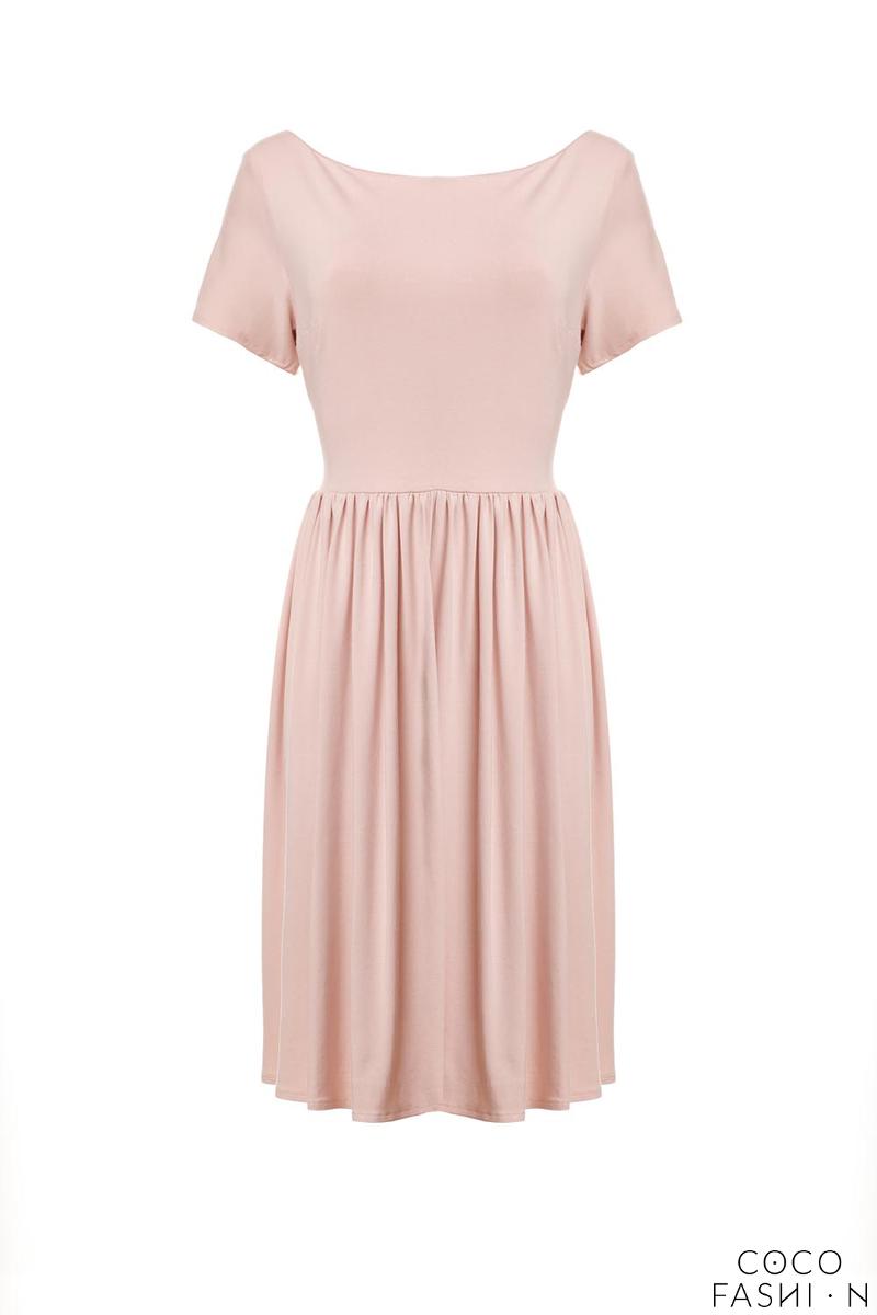 pink dress short sleeve