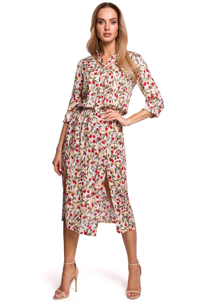 Midi Dress Sleeves 3/4 (ecru)