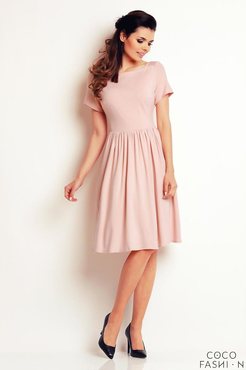 light pink knee length dress