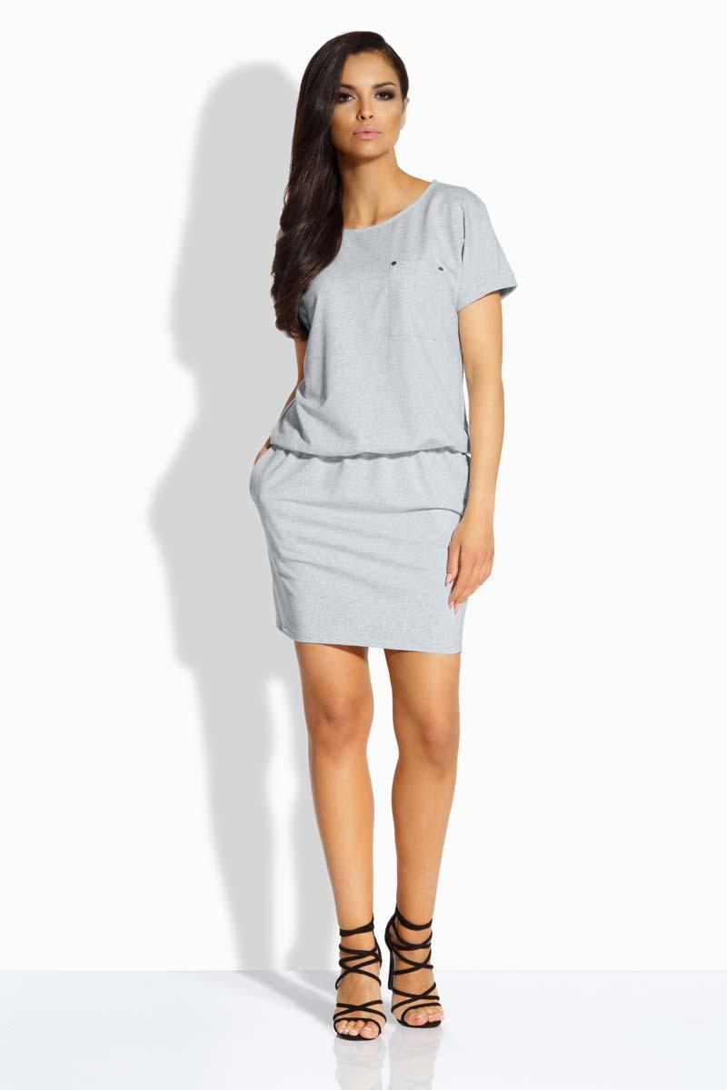 elastic waist mini dress