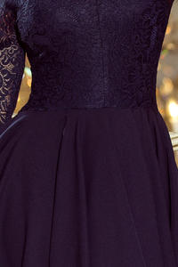 Dark Blue Evenig Lace Dress