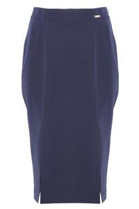 Blue Bussiness Style Pencil Skirt
