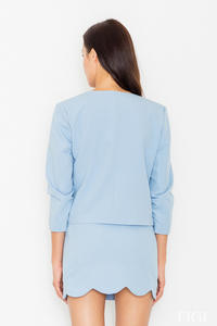 Blue Set Mini Dress+Short Blazer