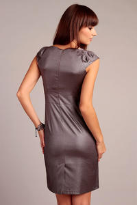 Beige Elegant Dress with Stylish Print
