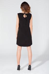 Black Sleeveless Cut-out Back Dress