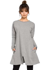 Grey Flared Casual Tunic