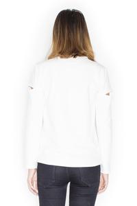 Ecru Long Sleeved Rock Style Bloue