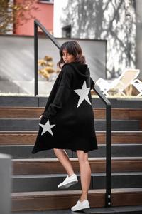 Long Sweater Hooded With Star