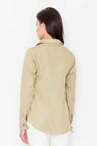 Olive Green Lace-up Front Shirt