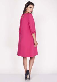 Pink Trapezoid Dress Mini with Lovely Bows