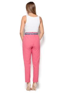 Pink Cigarette Pants with a Bow