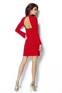 Red Open Back Coctail Dress