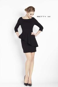 Black Pencil Dress with Peplum