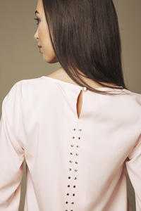 Powder Pink Blouse With Longer Back