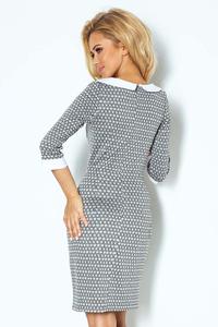 Grey Mini Dress with White Collar